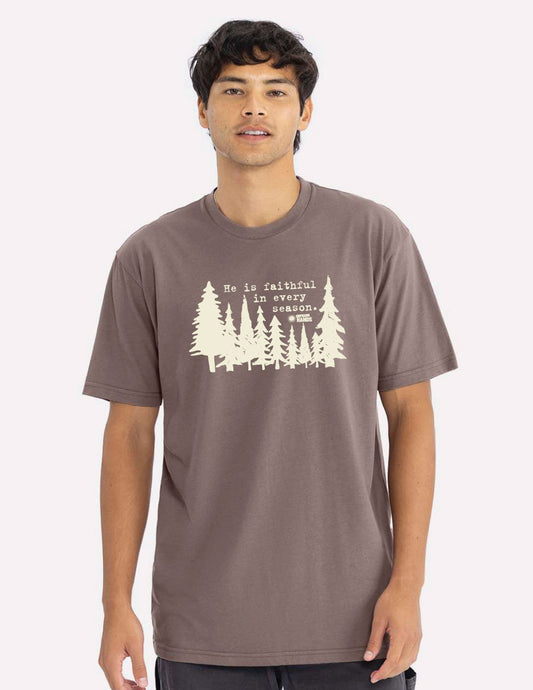 "Faithful in Every Season" Unisex Jersey Tee — Shiitake